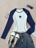 Round Neck Raglan Top FS – Star Print