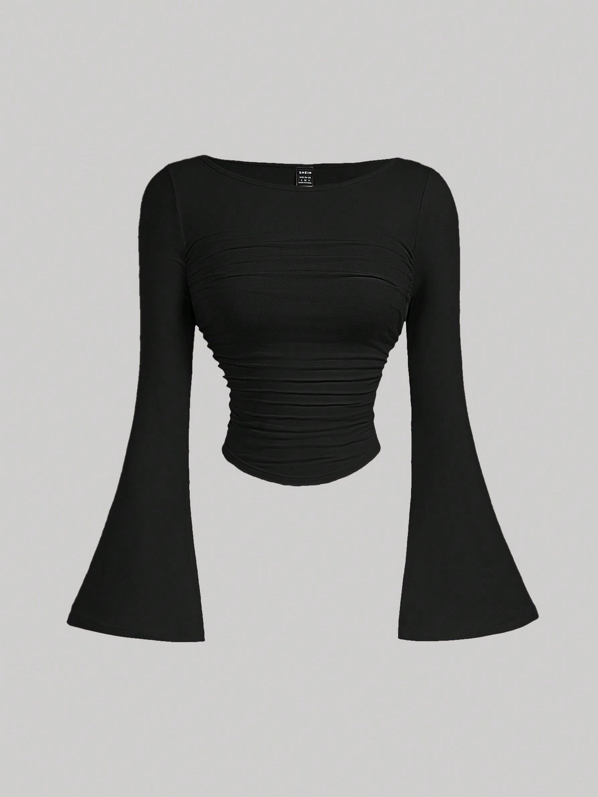 Boat Neck Flare Sleeves Top