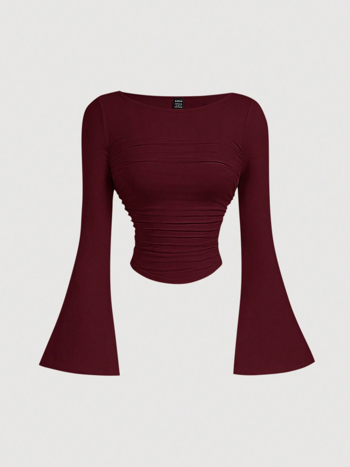 Boat Neck Flare Sleeves Top