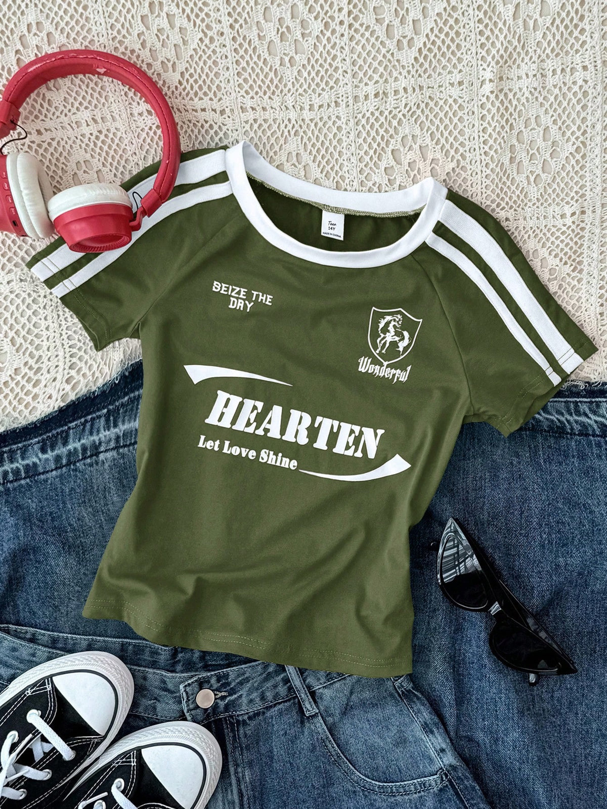 Round Neck Stripes Top HS – Hearten Print
