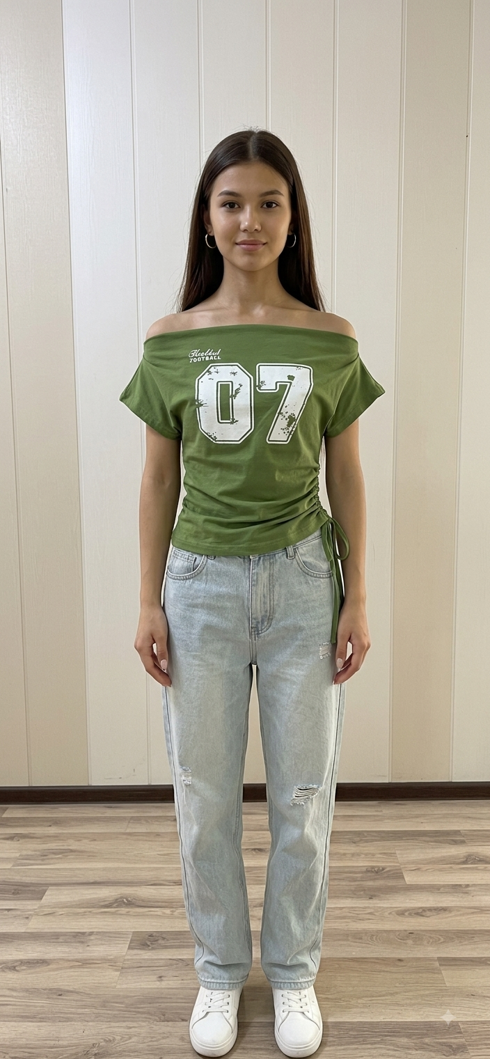 Off-Shoulder Side Ruched Top