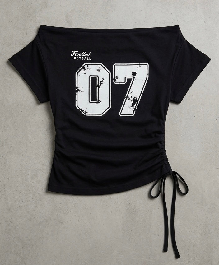 Off-Shoulder Side Ruched Top