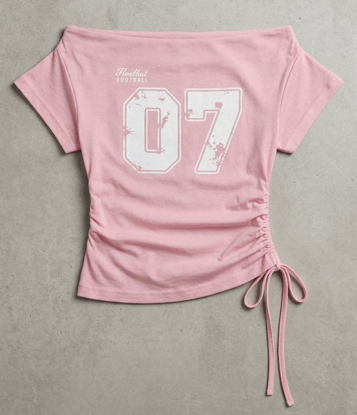 Off-Shoulder Side Ruched Top