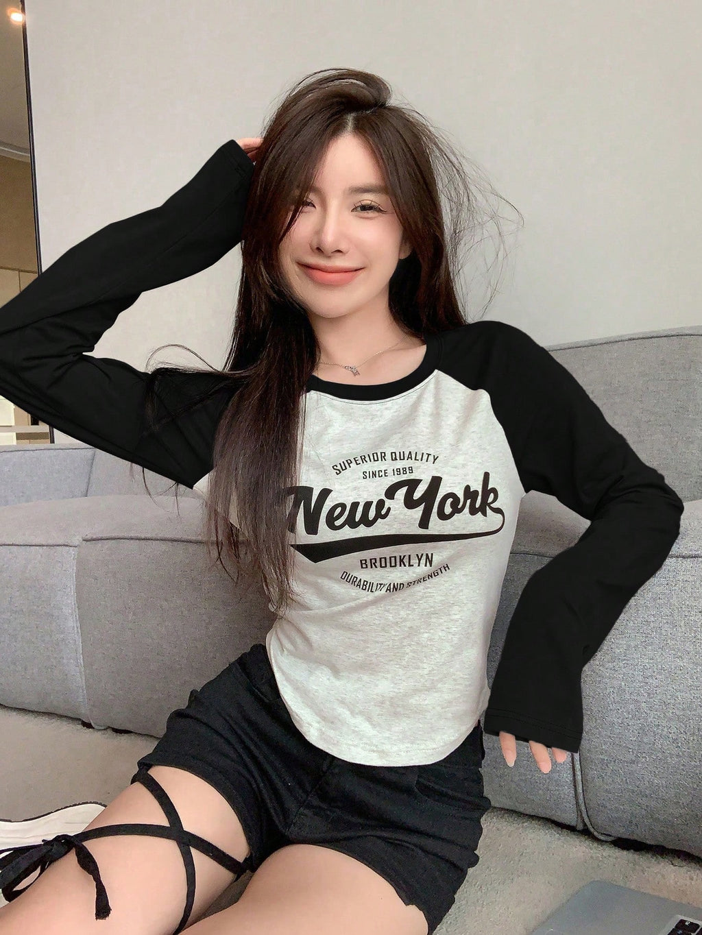 Reglan round neck FS  new york print