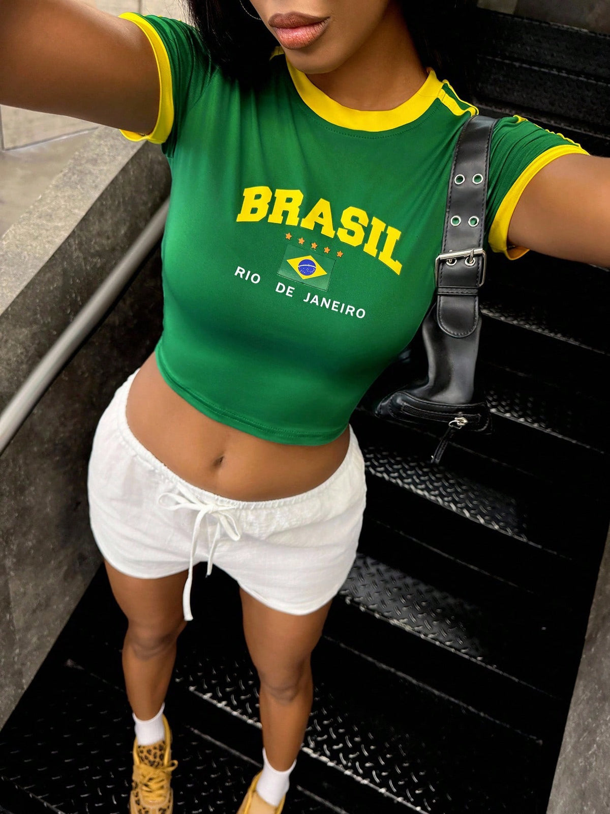 Tone Round Neck Top HS – Brasil Print